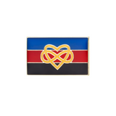 Polyamory Pride Rectangle Enamel Pin - Alternate Flag Pin PRIDE MODE